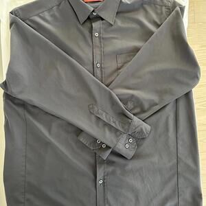 COAL HARBOUR Men's Long Sleeve Shirt - XL/TG - Stylish Grey - Under Arm Vented